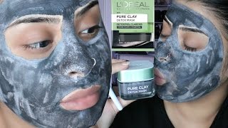 LOreal Paris Pure Clay Detox Face Mask  First Impressions Review  Hinaa [upl. by Jollanta]