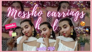 Meesho earrings haul 🛍  itne saste earrings 😱 meesho earring meeshohaulvideo [upl. by Afrika]