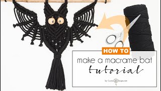 cute DIY macrame bat tutorial [upl. by Aleck]