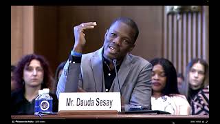 Dauda Sesay Senate Testimony on Refugee Admissions Program [upl. by Dyal]