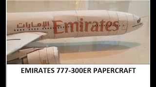 EMIRATES 777300ER PAPERCRAFT STOP MOTION [upl. by Allix694]