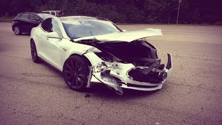 Tesla Crashes  Аварии Тесла [upl. by Arahsak]