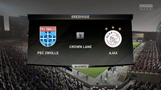 FIFA 19 PEC Zwolle vs Ajax Gameplay Eredivisie [upl. by Eidak]