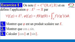 Exercice corrigé Espaces euclidiens  Produit scalaire orthogonalité et norme dun vecteur [upl. by Selwyn]