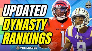 UPDATED Top 24 Dynasty Fantasy Football WR Rankings amp Tiers w Rookies  2024 Dynasty Football [upl. by Norb]