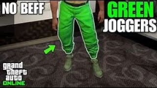 How To Get Rare GREEN Joggers  BULLETPROOF Helmet In GTA Online On MALE Character NEW METHOD [upl. by Suixela672]