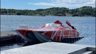 The fastest pleasure powerboat i Norway NorTech 36 Supercat Only one in the world [upl. by Leilah]