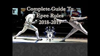 Official Rules to Epee Fencing Comprehensive Narration USA Fencing 201819 Rule Book [upl. by Eneryt]