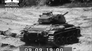 Chaffee M24 Light Tanks in Bougainville Tank trials [upl. by Spence]