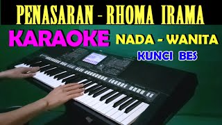 PENASARAN  HRhoma Irama  KARAOKE Nada Wanita  HD [upl. by Mame335]