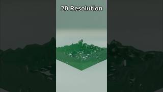 Fluid Simulation 20 vs 300 Resolution blender b3d blender3d 3d 3danimation simulation [upl. by Tuhn]