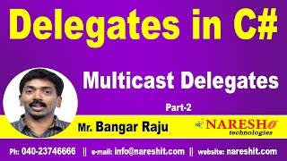 Multicast Delegates  Delegates Part 2  CNET Tutorial  Mr Bangar Raju [upl. by Knuth]