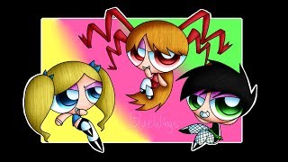 PowerPunk Girls II PPG SpeedPaint [upl. by Laeira]