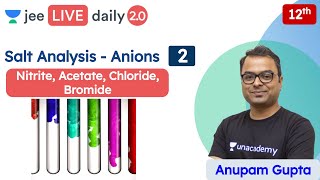 JEE Salt Analysis  Anions L2  Class 12  Unacademy JEE  JEE Chemistry  Anupam Gupta [upl. by Claudette]