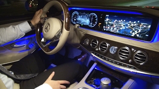 2017 Mercedes S Class Night Vision Test  Review View Assist Plus S350 AMG Camera Ambient [upl. by Valerye]