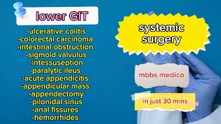 Systemic Surgery for Lower GI Conditions  mbbsmedico3814 mbbsmedico [upl. by Devehcoy]