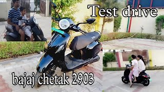 New bajaj chetak 2903 electric scooter model owner review amp test drive  🤗 [upl. by Lorsung]