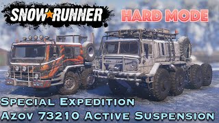 SnowRunner Hard Mode SPECIAL Azov 73210 Active Suspension Unlock [upl. by Aihsik]