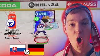 MS v hokeji 2024  Slovensko  Nemecko NHL 24 [upl. by Llertniuq]