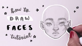 How I Draw Faces  Updated Tutorial [upl. by Ainoet]