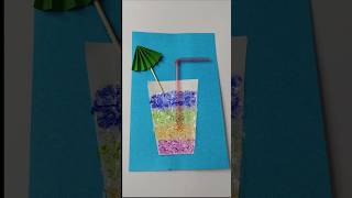 juice glass craft idea for kids step by step juiceglassviralshorttrendingshortsfeedkidscraft [upl. by Nellaf984]