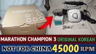 MARATHON CHAMPION 3 original Korean 45000 RPM MICRO MOTOR [upl. by Ailemrac790]