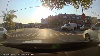 Tesla amp Work Van Blow Through Stop Sign Without Any Regard For Others [upl. by Koah]