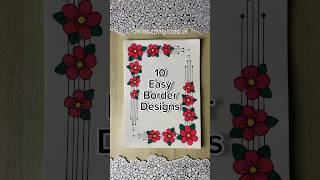 10 Easy front page design for school projects and idea note journals  Aesthetic Girl shorts howto [upl. by Eelytsirk]