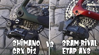 Elektroniczny napęd w Gravelu Shimano GRX Di2 vs Sram Rival AXS eTAP [upl. by Sybley]