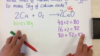 Calculating masses in reactions  p27 Chem [upl. by Eilah]