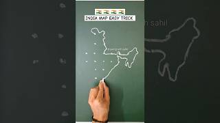 how to draw india map easily 🇮🇳 map india indiamap bharat [upl. by Tildy]