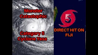 Monster Category 5 Cyclone Yasa For a Direct Hit on Fiji [upl. by Muirhead]