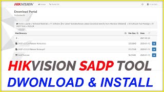 how to download amp install hikvision sadp tool in laptop [upl. by Ahsasal184]