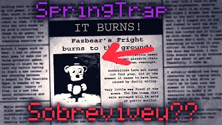 FIVE NIGHTS AT FREDDYS 3 TEORIAS SPRINGTRAPPURPLE GUY SOBREVIVEU AO INCÊNDIOPTBR [upl. by Skvorak]