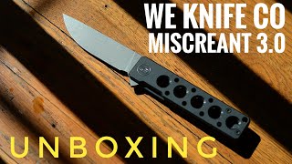 WE Knife Co Miscreant 30 Unboxing  A Little Smaller A Lot Better [upl. by Adnilav785]