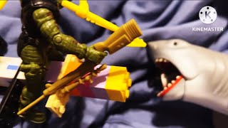 Jaws scene reenactment Brody kills the beast￼ [upl. by Chandal861]