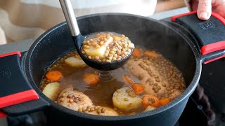 LENTEJAS CON POLLO  Las recetas de mi madre [upl. by Yuma]