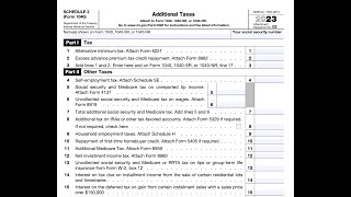 Preparing Form 1040 Lines 16 through 38  2023 Tax Returns [upl. by Neelhsa]