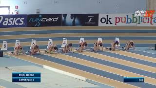 Italian Athletics Indoor Championships Ancona 2019  Semifinale 60 m  Petra Nardelli [upl. by Netty]