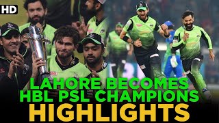 Lahore Becomes HBL PSL Champions  Multan Sultans vs Lahore Qalandars  The Final  HBL PSL  ML2L [upl. by Aillicirp]