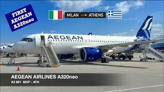 EUROPE’S BEST REGIONAL AIRLINE  Aegean Airlines A320neo  Milan MXP ✈ Athens  Economy Class [upl. by Zerlina342]