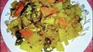 পাঁচমিশালী সবজি ভাজিMixed Vegetables Recipe banglaMixed Sobji recipeEasy Sobji Vajifood cooking [upl. by Goldia]