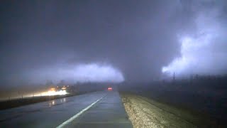 CLOSE RANGE Intercept of the Famous EF4 Mayfield Kentucky Tornado in Hayti Missouri 12102021 [upl. by Winshell]