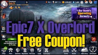 FREE Epic 7 X Overlord Coupon Code [upl. by Yenor]