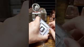 Cracking a Silver Geiger Bar out of its sealed case silver silverstacking geiger [upl. by Karlee570]