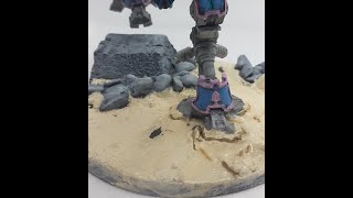 Using AK Water Gel to Create Beach for 40K War Dog [upl. by Phail]