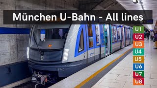 München Ubahn All lines [upl. by Aistek]