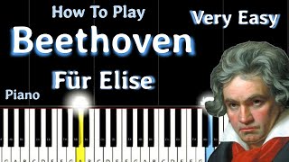 Beethoven  Für Elise  Very Easy Piano Tutorial For Beginners [upl. by Akerdnahs85]