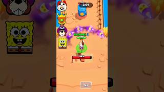 Who can deal more DMG to the HEIST with only gadget😳 brawlstars bs heist brawl rico shorts [upl. by Nodababus]