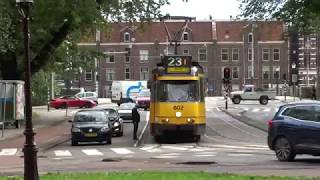 Elektrische Museumtramlijn Amsterdam GVB 586 en GVB 602 [upl. by Nels]